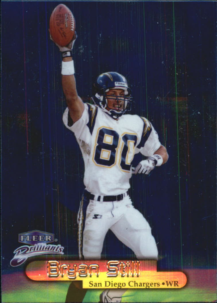 1998 Fleer Brilliants Blue San Diego Chargers Football Card #71 Bryan Still