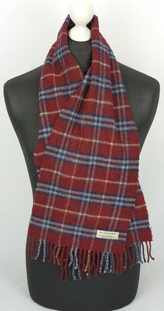 BURBERRY SCARF 100 LAMBSWOOL FOR MEN AND WOMEN MADE IN SCOTLAND