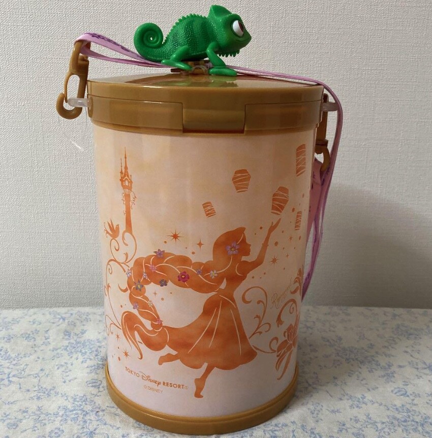 Tokyo Disney resort tangled Rapunzel lantern popcorn bucket Used Japan
