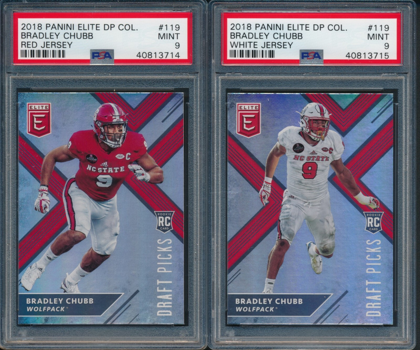Bradley Chubb Panini Elite Draft Picks Collegiate #119 Red Jersey