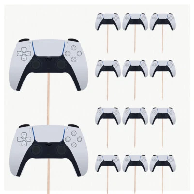 PS5 Controller Themed Food & Cupcake Picks Toppers Decorations Party Boys Girls