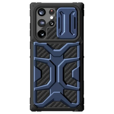 Für Samsung Galaxy S22 Ultra 5G NILLKIN Sliding Camera Carbon Schutzhülle/Case