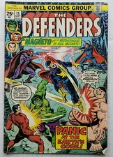 The Defenders #15 1974 Magneto & Brotherhood of Evil Mutants Prof X Bronze Age