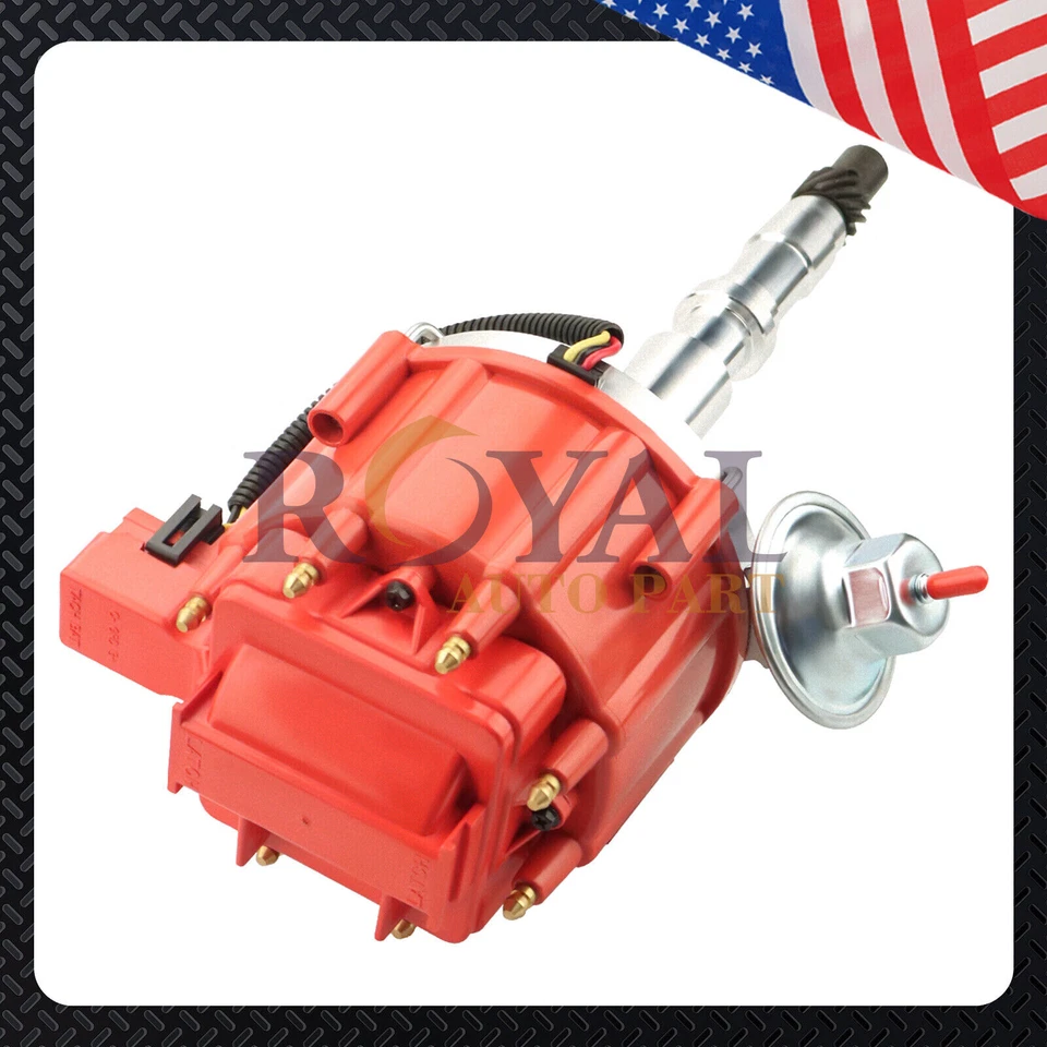 HEI Distributor&Spark Plug Wires& Free Pigtail For Jeep AMC SBC/BBC V8 290 304 Foto 3 de 4