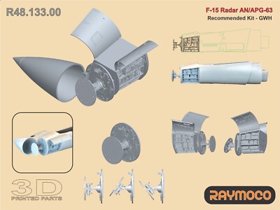 RAYMOCO R48.133.00 1/48 F-15 Radar AN/APG-63. Recommended Kit-GWH