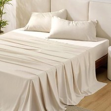 Sheet Set, Cooling Sheets for Queen Size Bed Set, Rayon Derived from Bamboo