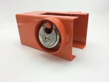 Heavy Duty Tow Hitch Lock & Keys for Towing Caravan Trailer Orange Security 