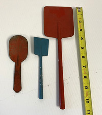 3 Tin Sand Pail Shovels F5-78