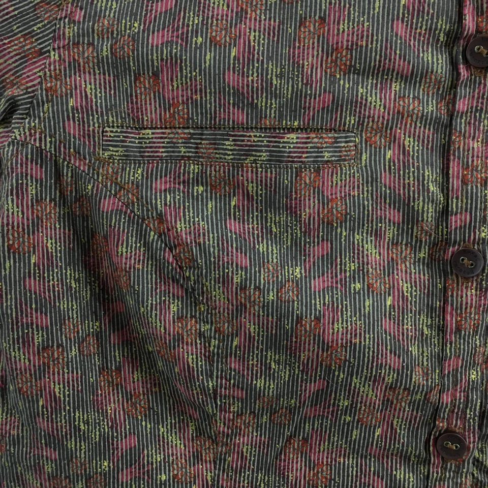 Рубашка мужская Royal Robbins маленькая коричневая хлопковая с цветочным узором с длинным рукавом на пуговицах с воротником - Изображение 4 из 4