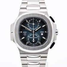 Patek Philippe Nautilus 5990/1A-011 Blue Dial Travel Time Chronograph -- FULL SE 5