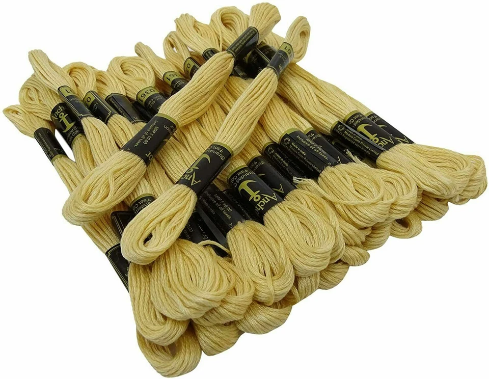 Anchor Threads Stranded Cotton Thread Cross Stitch Sewing Hand Embroidery Yellow - Image 2 of 4
