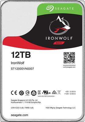 Seagate 12TB IronWolf 3.5'' SATA 7200rpm Internal Hard Drive ST12000VN0008