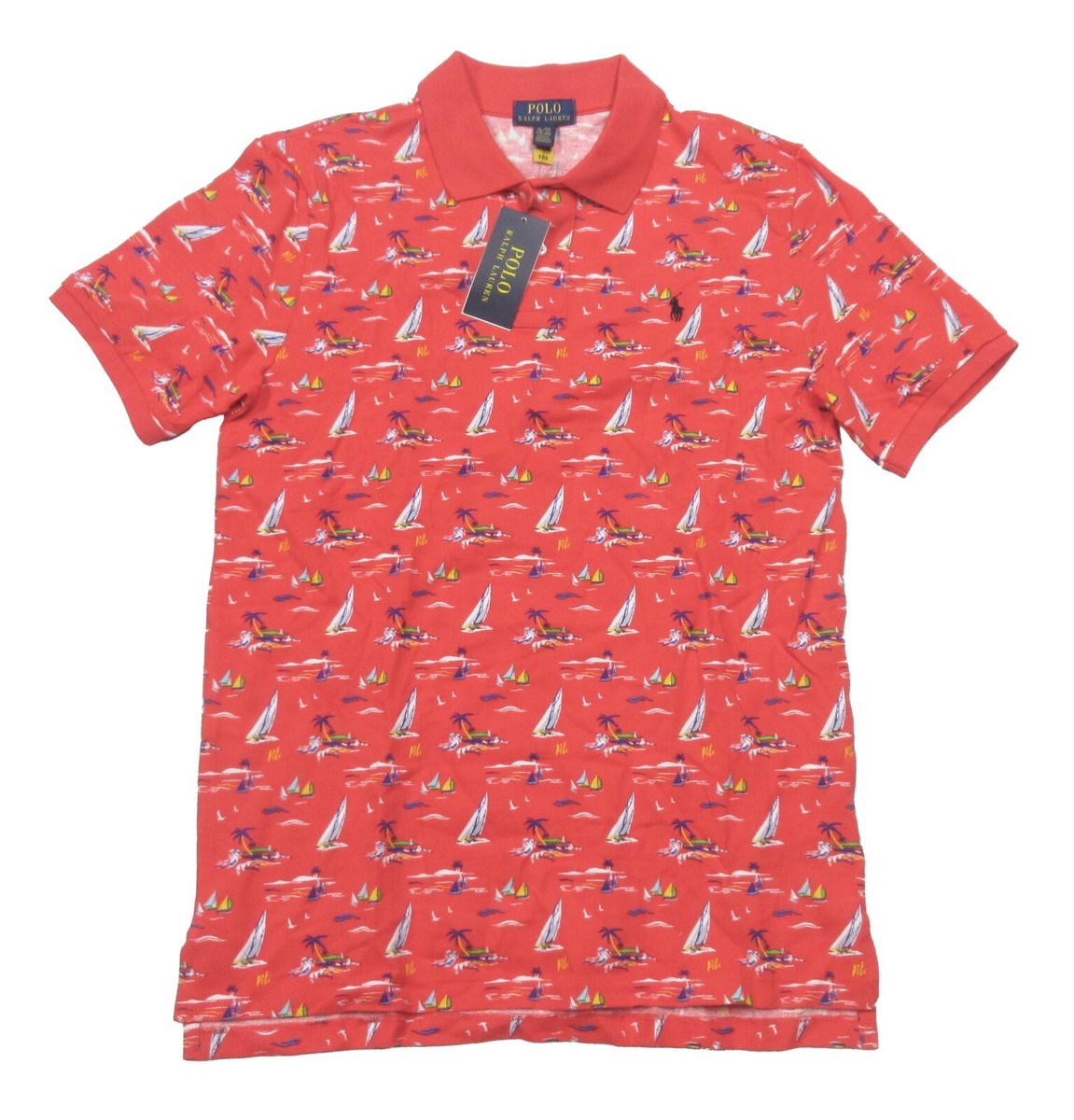 Polo Ralph Lauren Boys Red Sailboat Graphic Print Short