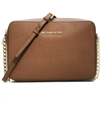 国内即発 MICHAEL KORS 32S4GTVC3L 001 ショルダーバッグ Michael Kors Jet Set Leather Crossbody Bag Large (32S4GTVC3L