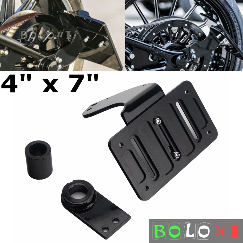 4x7 Side Mount License Plate Holder For Harley Softail FXBR