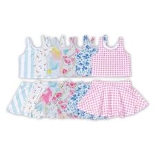 Boutique Toddler Girls Tie Dye Sport Active Wear Tank top and Skirt Set