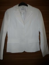 Melrose - Blazer - weiß mit schwarzen Nadelstreifen - Gr. 36 - NEU
