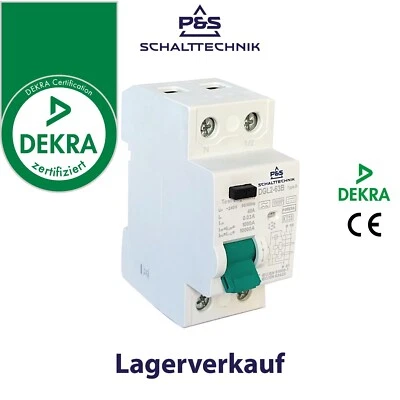 P&S SCHALTTECHNIK FI Typ B FI Fehlerstromschutzschalter RCD Typ B Allstromsensitiv 40A 30mA DEKRA