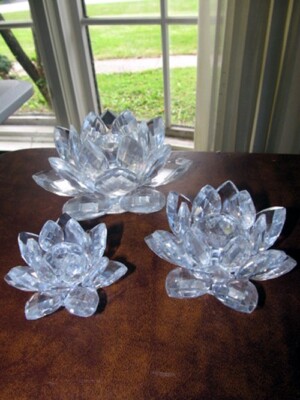 Swarovski Water Lilli Candleholder Small 7600 NR 124 / 011  display picture 1