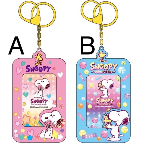 Colorful Life Snoopy ID Cards Case Key Chain Ring Cover Bus Pass Holder Office - Picture 7 of 8