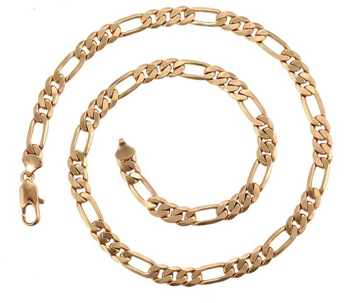 Collier Chaîne Blindée En Argent 925 Plaqué Or - Longueur 51 Cm, Largeur 4,5 Mm, 10,58 G - Occasion