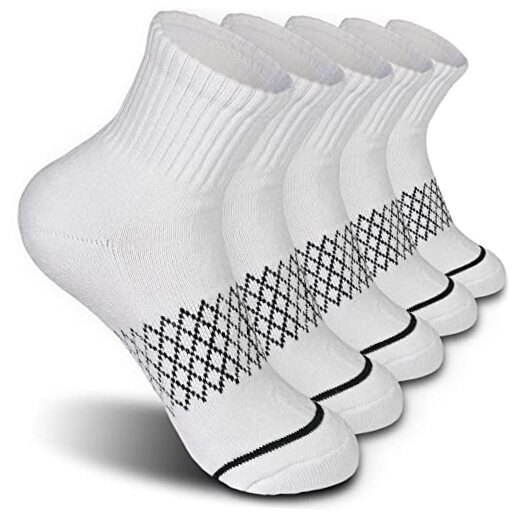 Athletic Hiking Socks for Women/Men Best Large 5 X White (Ankle Socks)