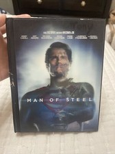 Man of Steel Blu Ray DVD 3-Disc Book Holographic Cover Superman, 2013