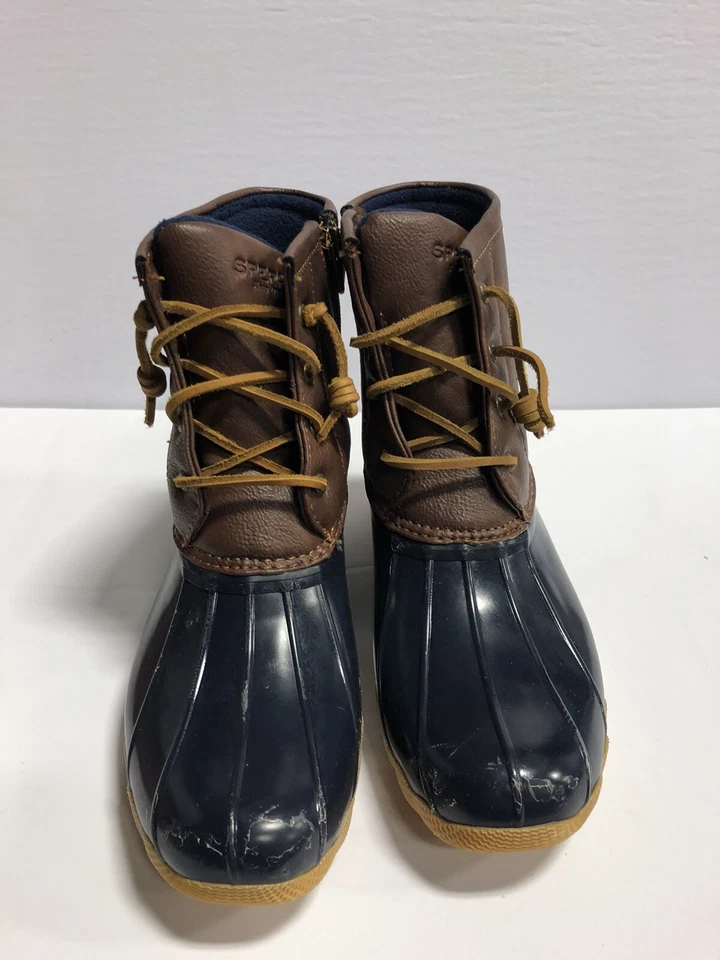 Botas Sperry Big Kids Pato de Agua Salada Azul Marino, Niñas Talla 6 M Foto 4 de 4
