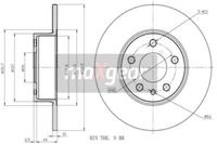 2X Maxgear 19-0981 Bremsscheibe FüR Alfa Romeo Lancia