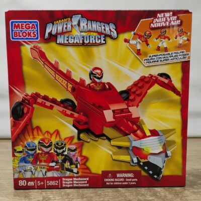 Mega Bloks Power Rangers Megaforce Red Dragon Mechazord Toy Set