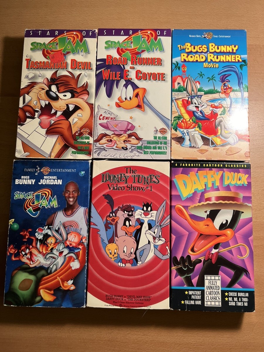 Lot Of 6 Warner Bros Looney Tunes VHS Tapes Space Jam BugsBunny
