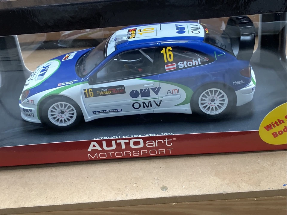 Autoart 1/18 Scale Diecast 80538 - Citroen Xsara WRC 2005 M.Stohl #16 Cyprus Ltd - Image 3 of 4