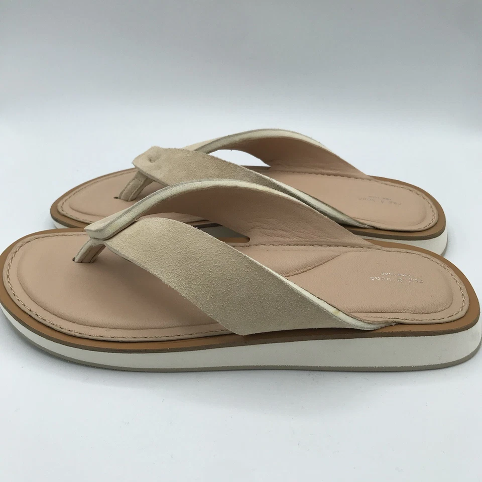 NUEVAS Chanclas Rag and Bone Parker Tanga Sandalias Tostado Arena Talla 9 US 39 $195 Gamuza Foto 3 de 4