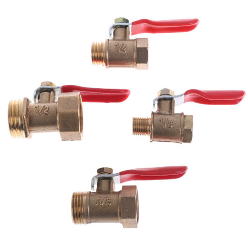 Brass Small Ball Valve Female/Male Thread Valve Joint 1/8" 1/4'' 3/8'' 1/2''.jc