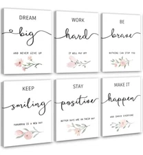 Inspirational Wall Art for Bedroom, Motivational Office Wall Art Decor, Framed 