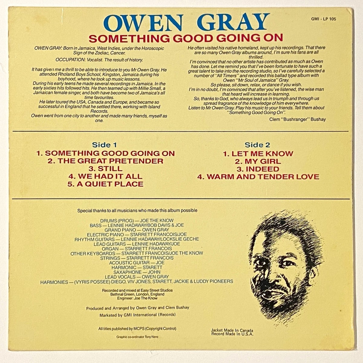 ジャマイカ12” Owen Gray / Jah Hugh Feel Good / Down Presser Man NONE Studio One /00250 Owen Gray / Jah Hugh – Feel Good / Down Presser Man – Vinyl