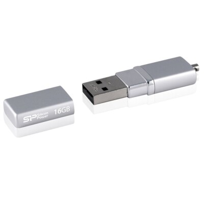 Silicon Power SP016GBUF2710V1S 16GB Speicherstick USB 2.0 metallic silber