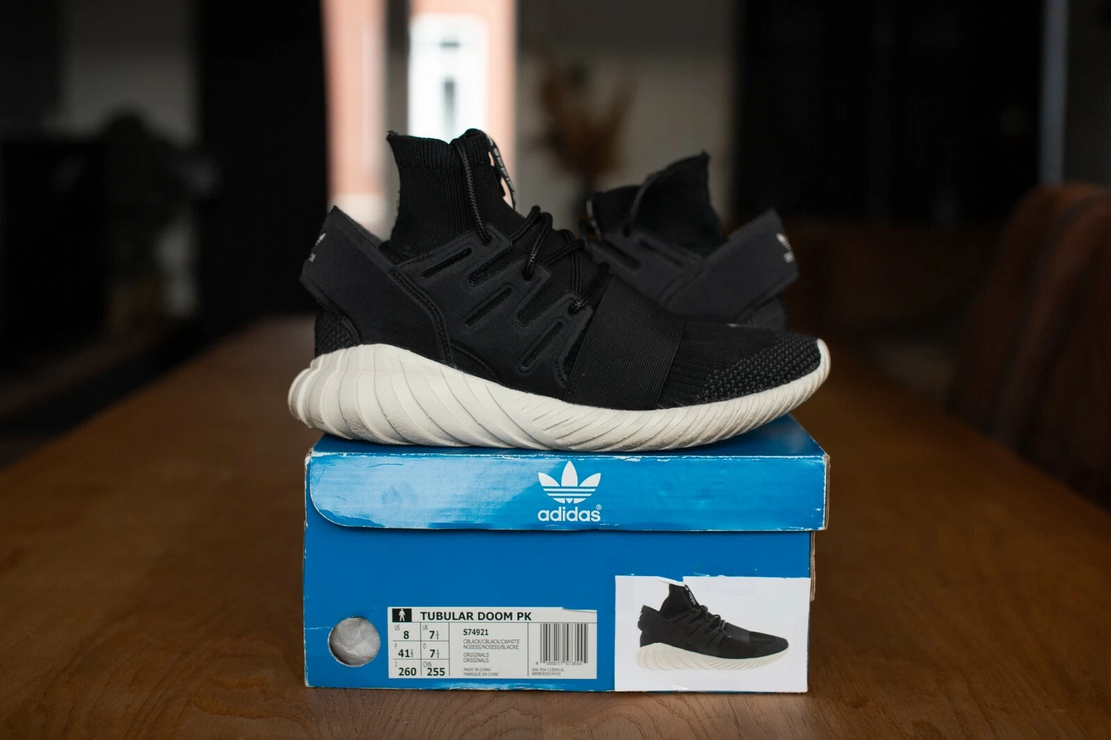 adidas Tubular Doom Primeknit Core noir patta suprême