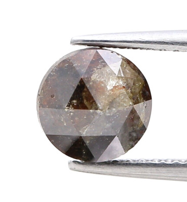 1.91cts 7 MM Dunkelbraun Rund Natürlich Loser Diamant Zoll HD Video Zoll
