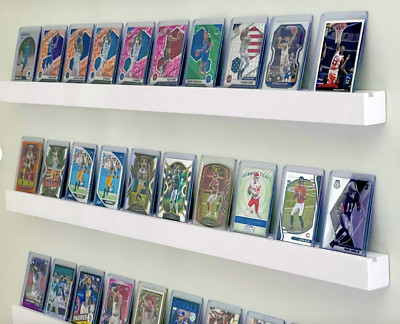  Wood Sports Card Shelf Display! Customizable! Holds Toploaders & Graded Cards!
