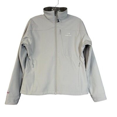 Eider Womens Softshell Windefender Jacket Light Gray Size 42 Full Zip Stretch