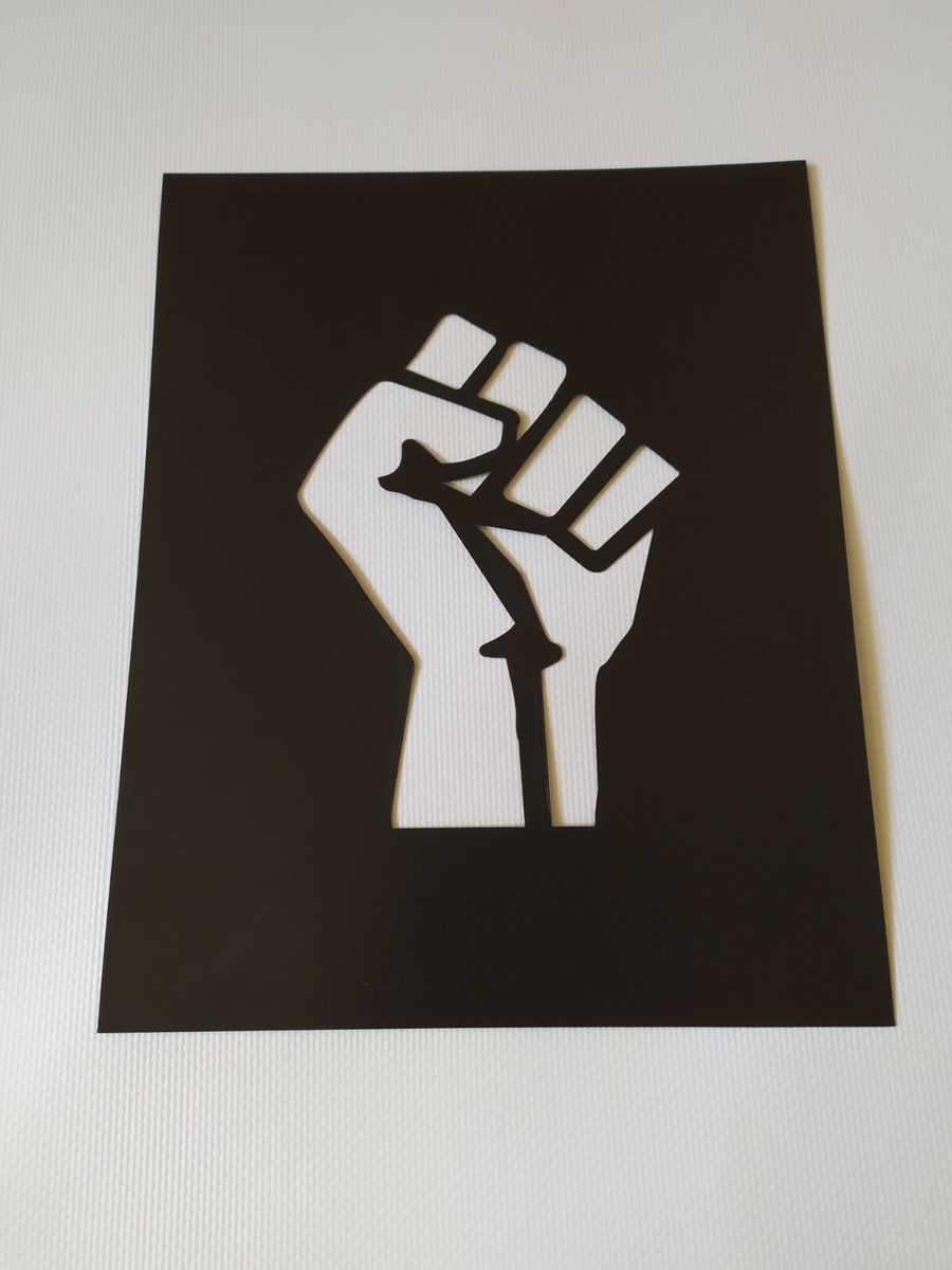 Black Lives Matter Fist Stencil: reusable stencils for painting BLM Raised Fist | eBay black-lives-matter-fist-stencil-reusable-stencils-for-painting-blm-raised-fist-ebay