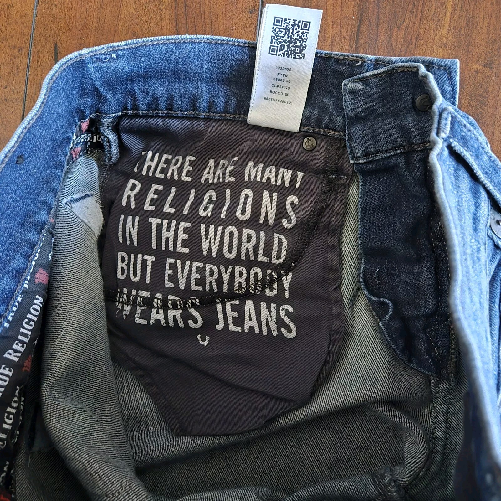 True Religion Men's Denim Manchester United Rocco SE Red Stitch Jeans Size 32 thumbnail 12