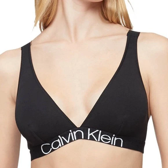 Calvin Klein QF6577-001 Women's Black Bralette Comfort Cotton