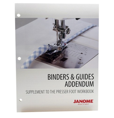 Janome Presser Foot Workbook Binders and Guides Addendum Part # WBACCBINDERS