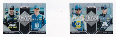 2018 Panini PRIZM TEAM TANDEMS PRIZM PARALLEL #TT-1 Jimmie Johnson/Alex Bowman
