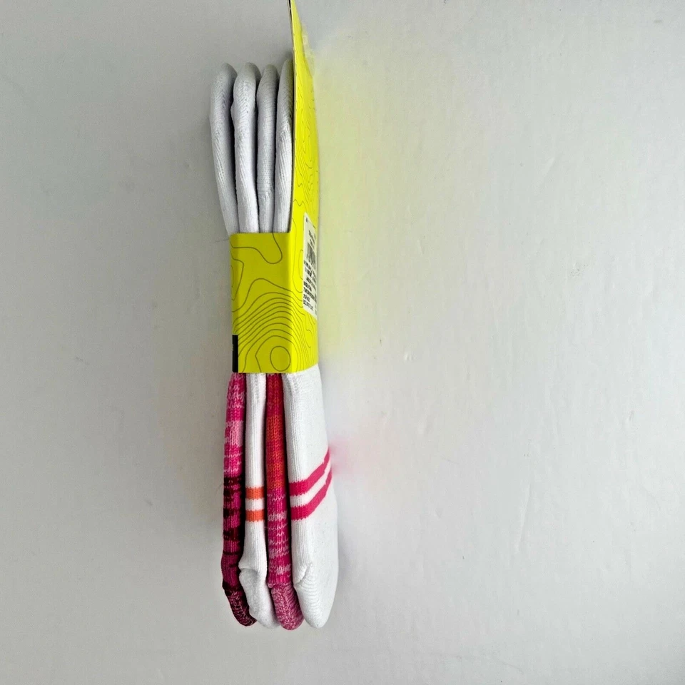 GH Bass & Co 4 Pack Womens Athletic No Show Liners White Pink Size 9-11 - Image 4 of 4