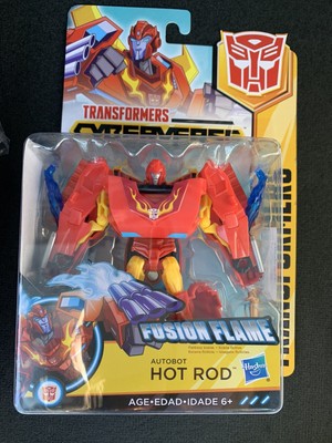 Hot Rod Fusion Flame Cyberverse Transformer Action Figure 4.5/" NEW
