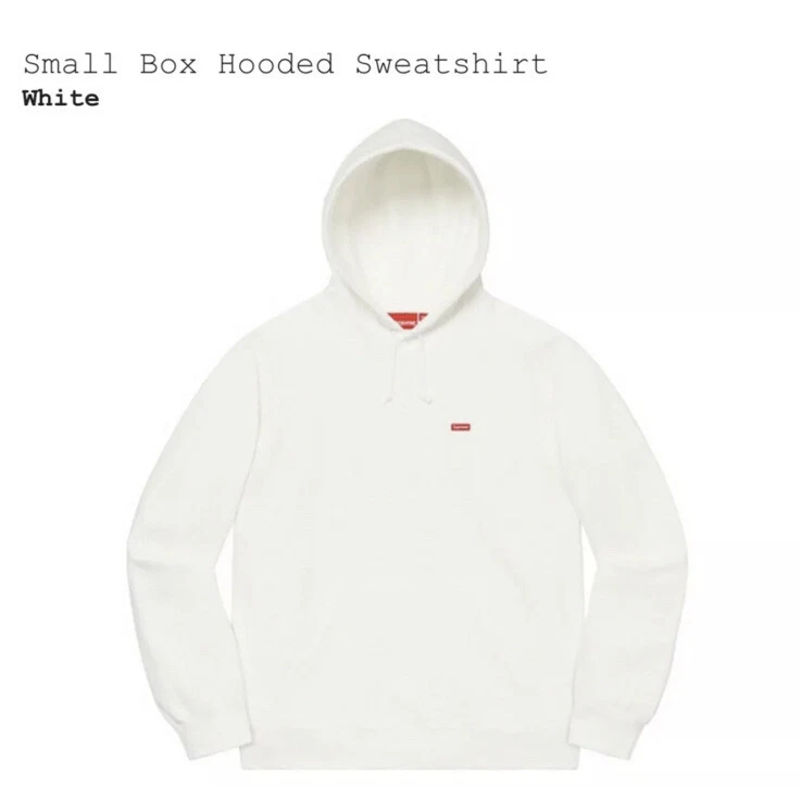 Sweat à capuche logo Supreme petite boîte grand blanc   précommande, expédié à l'arrivée  
