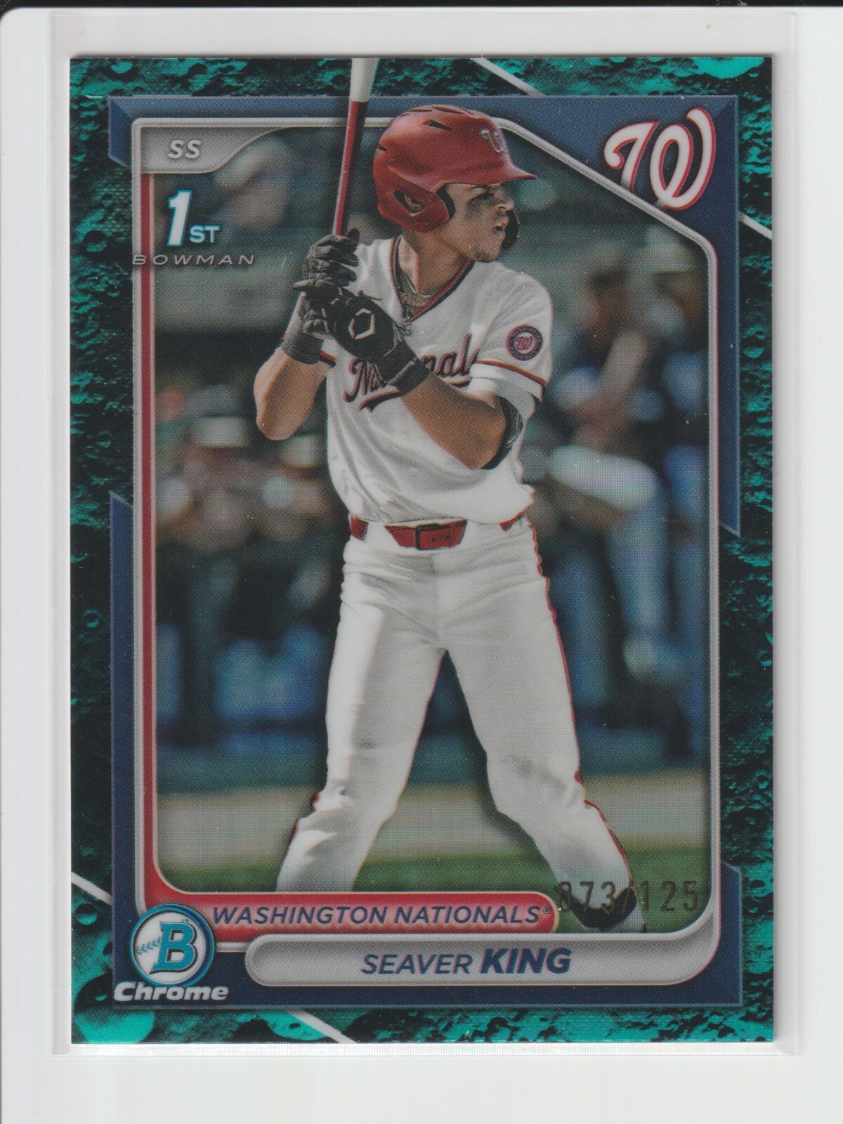 2024 Bowman Draft 1st Seaver King Chrome Aqua Lunar Refractor /125 #BDC-62